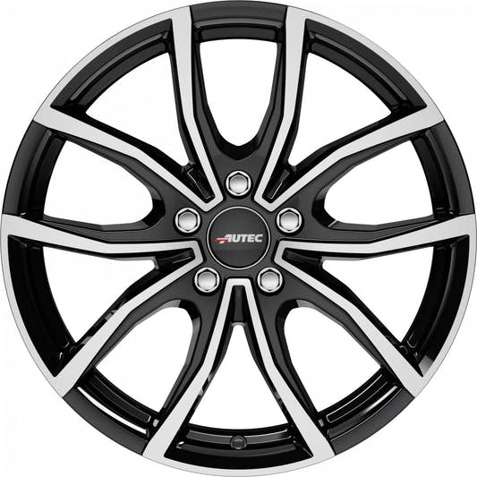 Autec Typ VD - Vidra schwarz poliert 6.5x16 ET40 - LK5/114.3 ML66.1