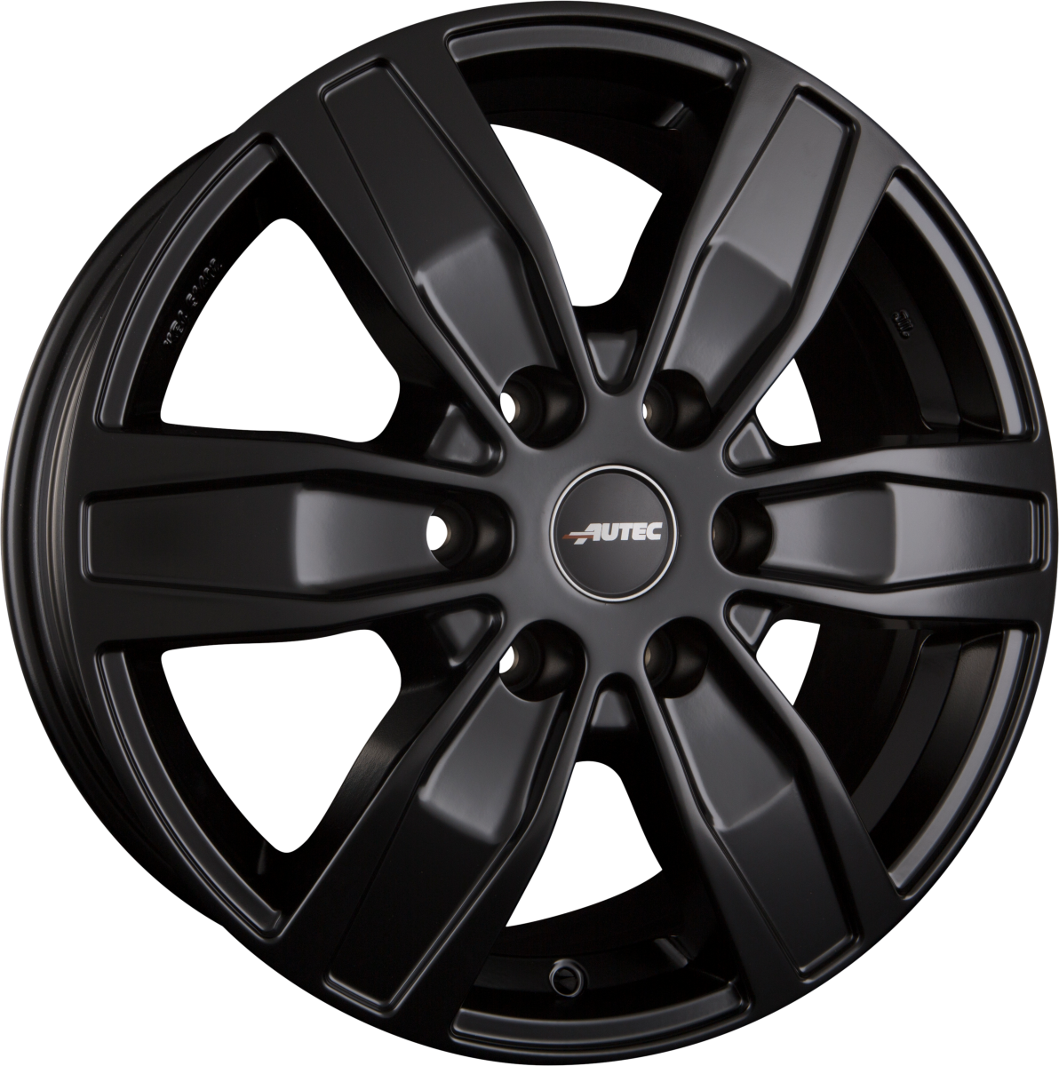 Autec Typ Q - Quantro 6-Loch schwarz matt Alufelge 7x17 Zoll ET45 LK 6x120 ML74.6 – Bild 5