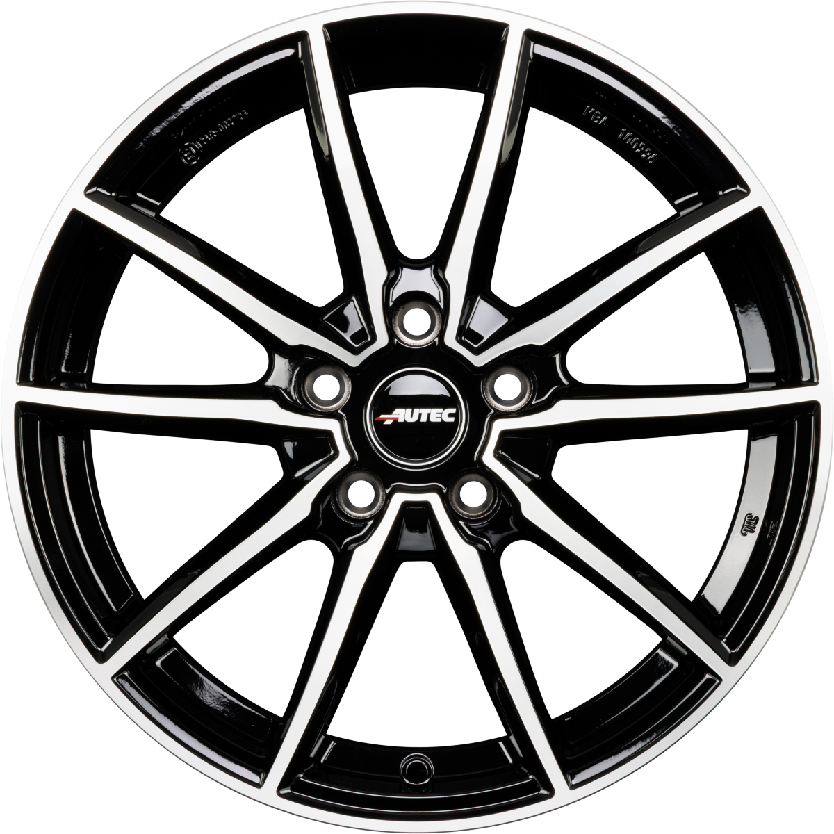 Autec Typ SK - Skara schwarz poliert Alufelge 7.5x17 Zoll ET30 LK 5x112 ML66.6 – Bild 4