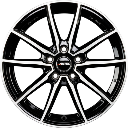 Autec Typ SK - Skara schwarz poliert Alufelge 7.5x17 Zoll ET30 LK 5x112 ML66.6 – Bild 4
