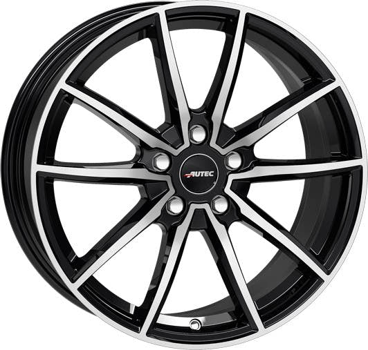 Autec Typ SK - Skara schwarz poliert Alufelge 7.5x17 Zoll ET30 LK 5x112 ML66.6