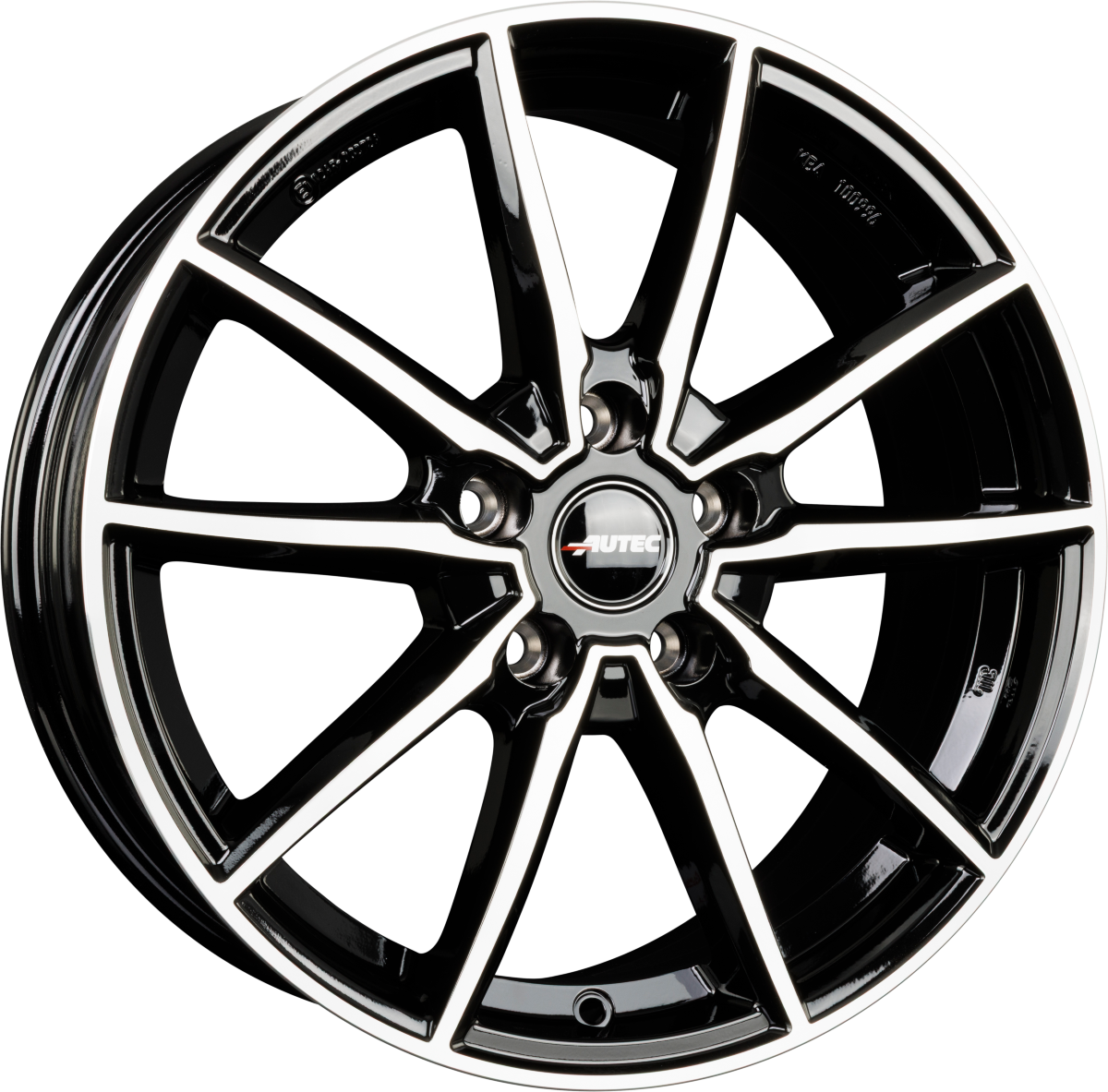Autec Typ SK - Skara schwarz poliert Alufelge 7.5x17 Zoll ET30 LK 5x112 ML66.6 – Bild 5
