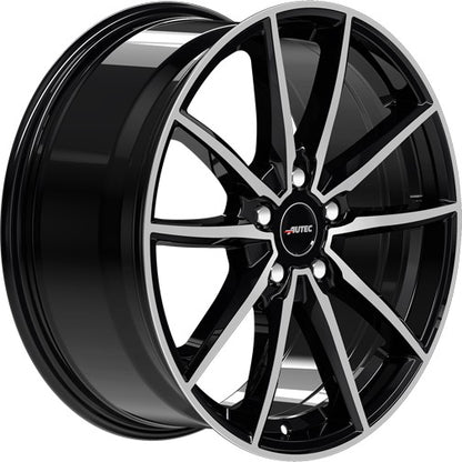 Autec Typ SK - Skara schwarz poliert Alufelge 7.5x18 Zoll ET50 LK 5x112 ML66.6 – Bild 3