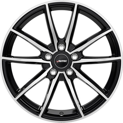Autec Typ SK - Skara schwarz poliert Alufelge 8x18 Zoll ET15 LK 5x112 ML66.6 – Bild 2