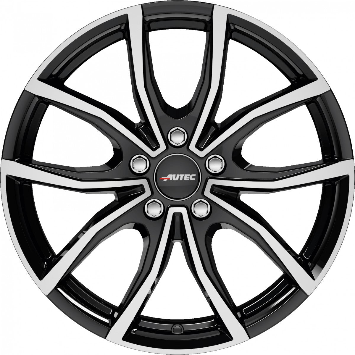 Autec Typ VN - Vidron schwarz poliert Alufelge 6.5x17 Zoll ET32 LK 5x114.3 ML66.1 – Bild 2
