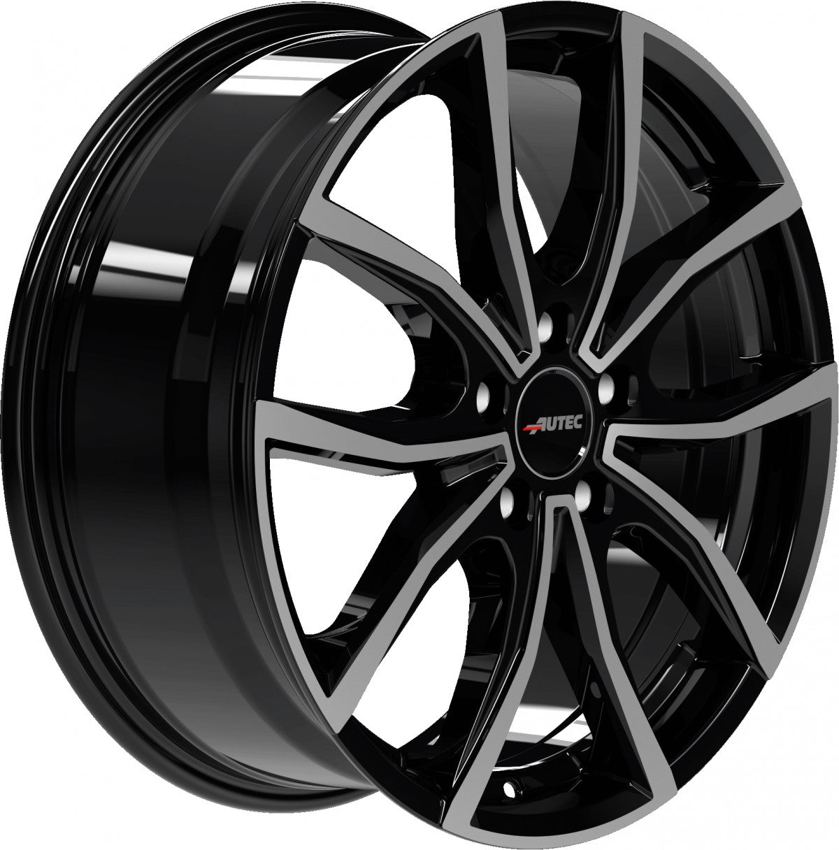 Autec Typ VN - Vidron schwarz poliert Alufelge 6.5x17 Zoll ET32 LK 5x114.3 ML66.1 – Bild 3
