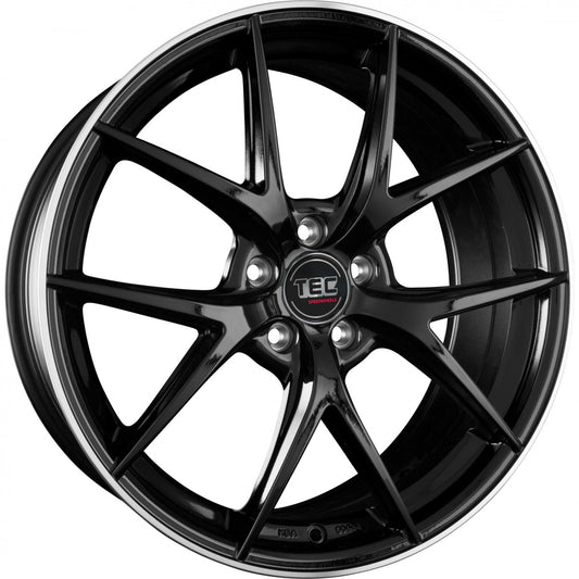 TEC Speedwheels GT6 black polished lip 10x22 ET20 - LK5/112 ML66.6
