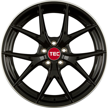 TEC Speedwheels GT6 black polished lip 10x22 ET20 - LK5/112 ML66.6