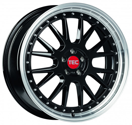 TEC Speedwheels GT EVO black-polished-lip 8.5x19 ET35 - LK5/110 ML65.1