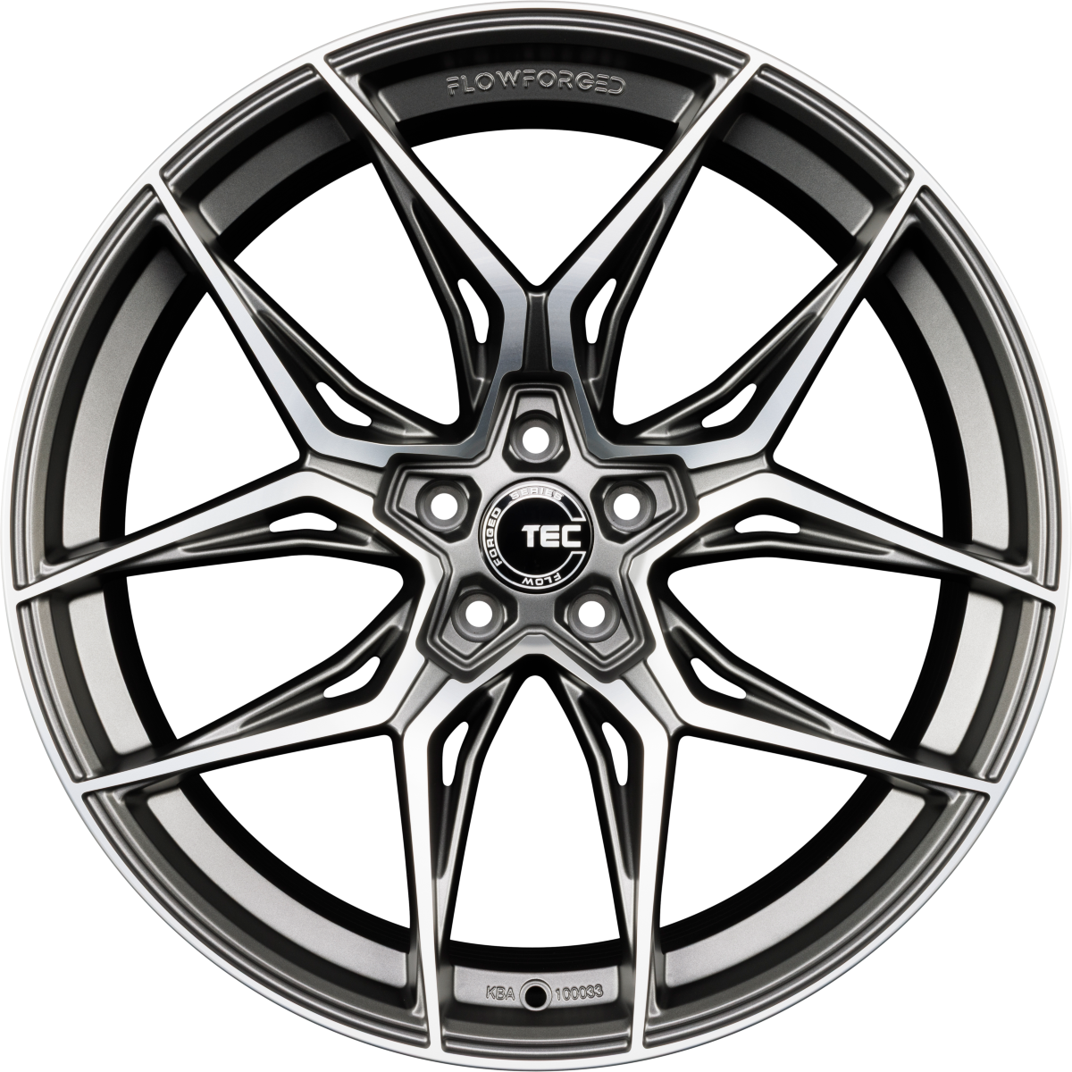 TEC Speedwheels GT9 gun metal-matt-frontpoliert Alufelge 9x19 Zoll ET25 LK 5x112 ML66.6 – Bild 3