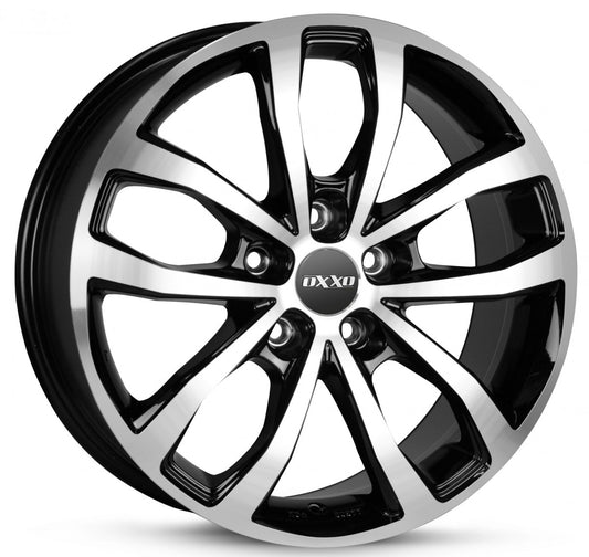 Oxxo Hyperion black / polished 7x17 ET56 - LK5/120 ML65.1