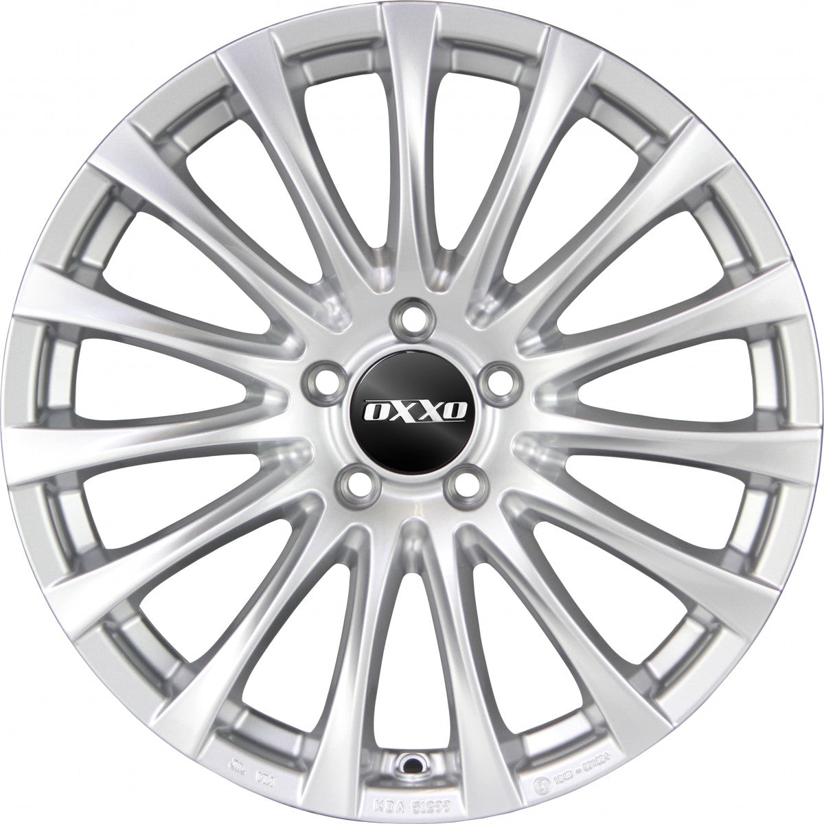 Oxxo Elan silver 8x18 ET43 - LK5/112 ML66.6