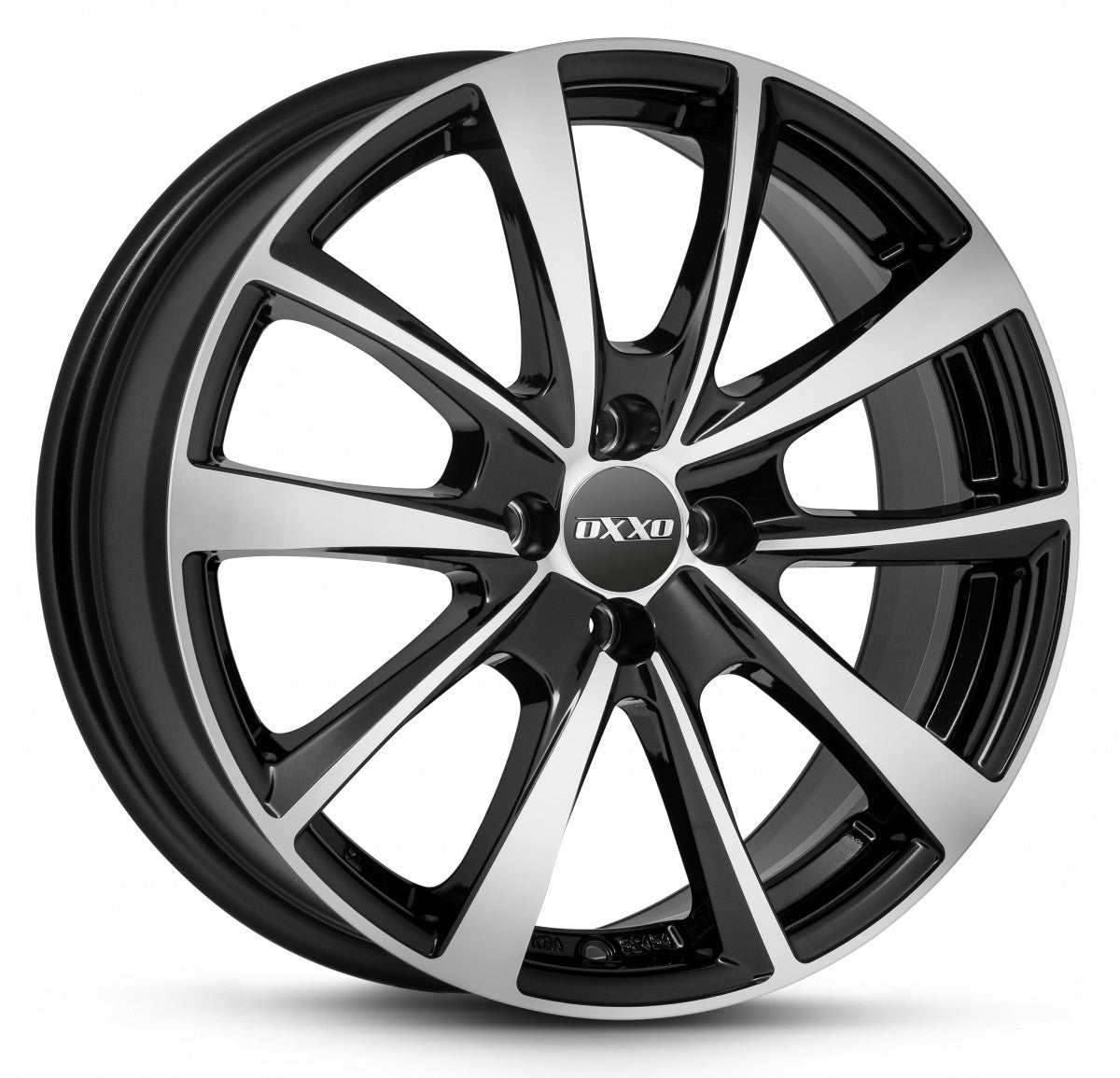 Oxxo Vidorra black / polished 7x17 ET40 - LK5/112 ML66.6