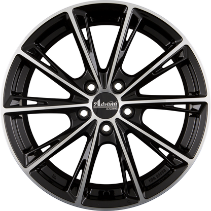 Oxxo Predator black polished Alufelge 8x18 Zoll ET30 LK 5x114.3 ML72.6 – Bild 3