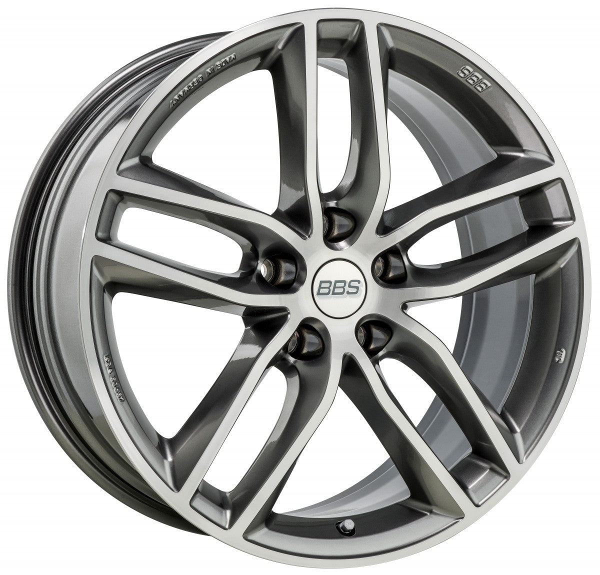 BBS SX platinum silber diamantgedreht 8x18 ET45 - LK5/120 ML82