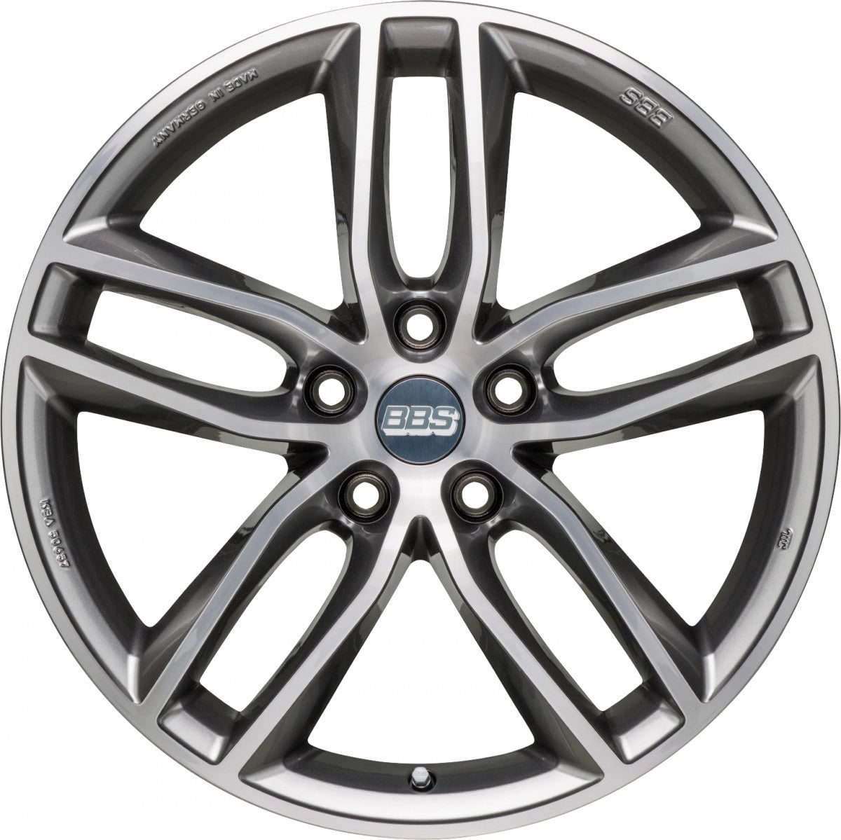 BBS SX platinum silber diamantgedreht 8x18 ET45 - LK5/120 ML82