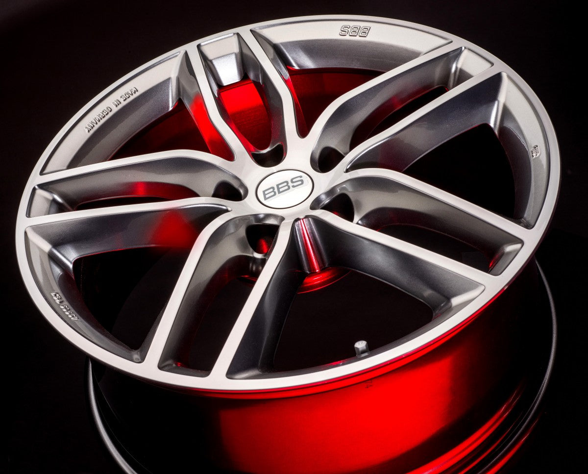 BBS SX platinum silber diamantgedreht 8x18 ET45 - LK5/120 ML82