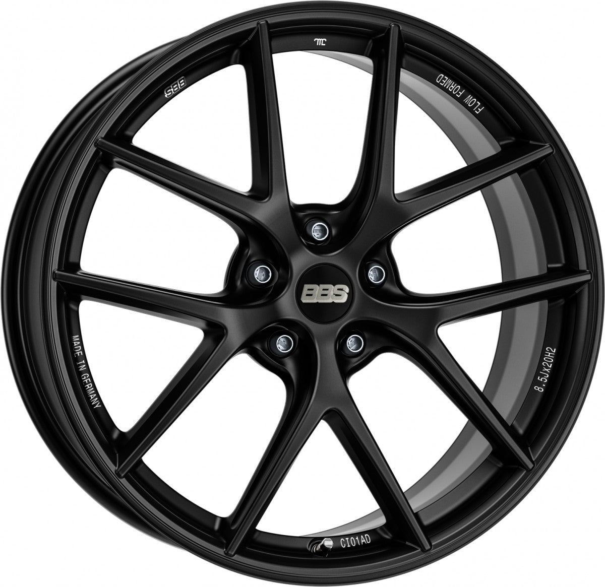 BBS CI-R AD schwarz matt 11.5x21 ET47 - LK5/117.5 ML70.05