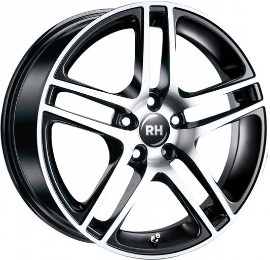 RH Alurad BE Twin schwarz voll poliert 7.5x16 ET35 - LK5/112 ML72.6