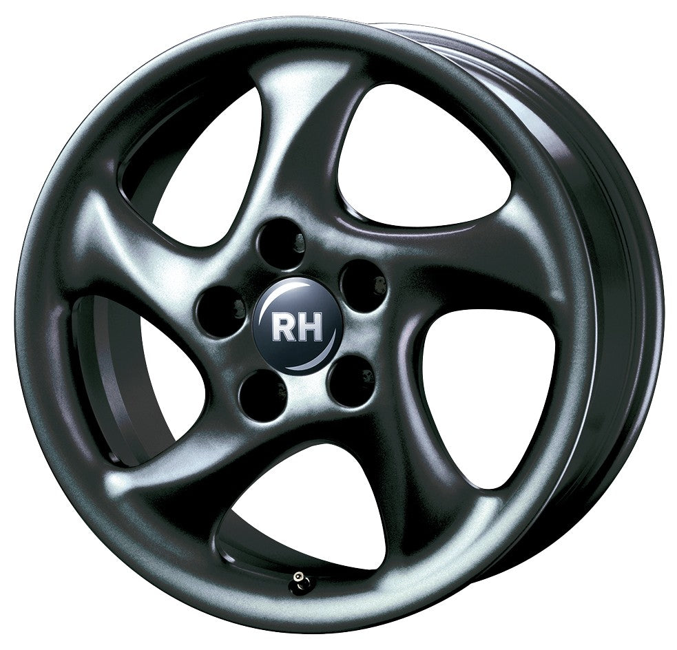 RH Alurad AH Turbo racing schwarz lackiert Alufelge 8.5x18 Zoll ET46 LK 5x130 ML71.5