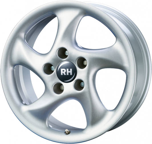 RH Alurad AH Turbo sport-silber lackiert Alufelge 8.5x18 Zoll ET46 LK 5x130 ML71.5