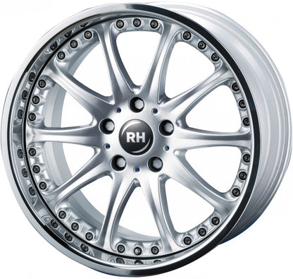 RH Alurad RAK Phönix silber mit Edelstahlhorn Alufelge 10x18 Zoll ET54 LK 5x120 ML74.1