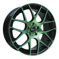 RH Alurad NBU Race color polished - green Alufelge 9.5x19 Zoll ET45 LK 5x112 ML72.6