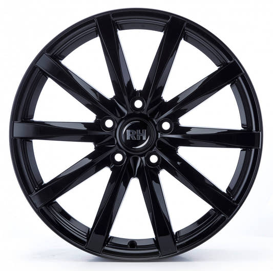 RH Alurad GT schwarz glanz lackiert Alufelge 8.5x19 Zoll ET54 LK 5x130 ML71.5