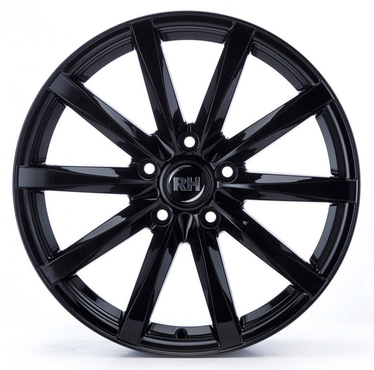 RH Alurad GT schwarz glanz lackiert 8.5x19 ET54 - LK5/130 ML71.5