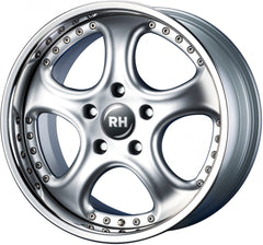 RH Alurad RAL Cup silber mit Edelstahlhorn Alufelge 10x18 Zoll ET64 LK 5x112 ML158