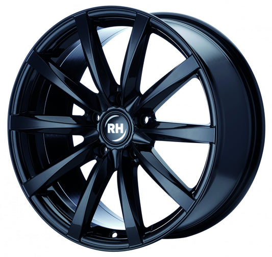 RH Alurad GT schwarz glanz lackiert 10x19 ET45 - LK5/120 ML74.1