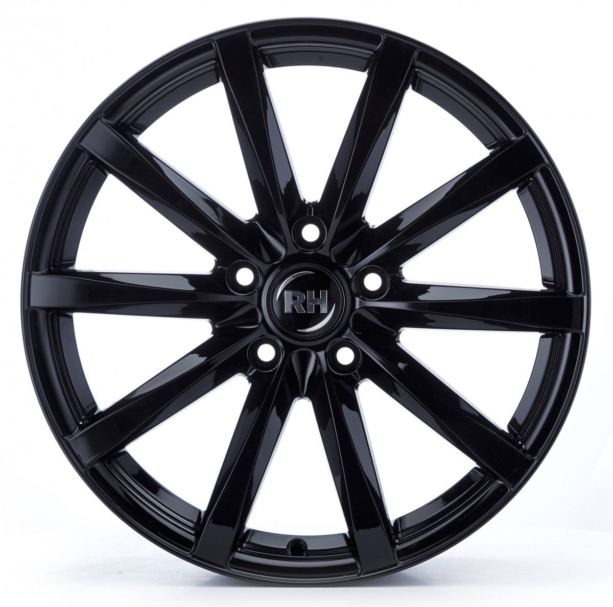 RH Alurad GT schwarz glanz lackiert 10x19 ET45 - LK5/120 ML74.1