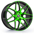 RH Alurad RB11 color polished - green Alufelge 9x20 Zoll ET35 LK 5x112 ML72.6