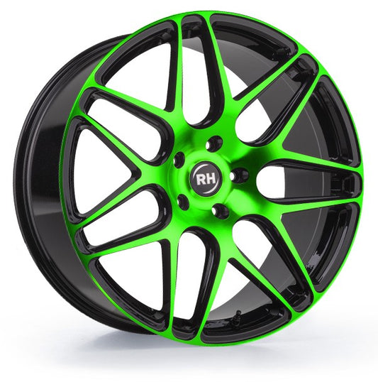 RH Alurad RB11 color polished - green 9x20 ET55 - LK5/112 ML72.6
