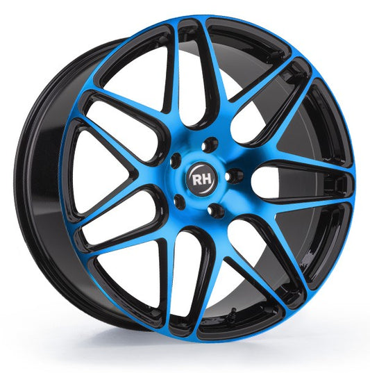 RH Alurad RB11 color polished - blue 9x20 ET55 - LK5/112 ML72.6