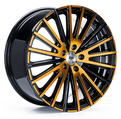 RH Alurad WM Flowforming color polished - orange Alufelge 10x20 Zoll ET50 LK 5x130 ML71.5