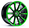 RH Alurad GT color polished - green Alufelge 9x21 Zoll ET55 LK 5x130 ML71.5