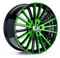 RH Alurad WM Flowforming color polished - green Alufelge 9x20 Zoll ET26 LK 5x112 ML66.45