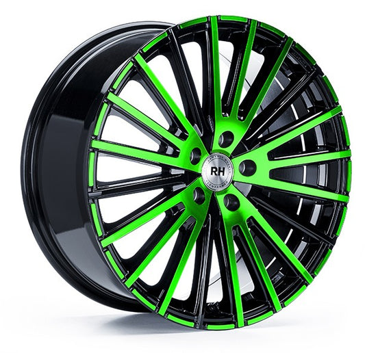 RH Alurad WM Flowforming color polished - green 9x20 ET26 - LK5/112 ML66.45