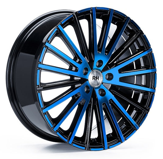 RH Alurad WM Flowforming color polished - blue 9x20 ET26 - LK5/112 ML66.45
