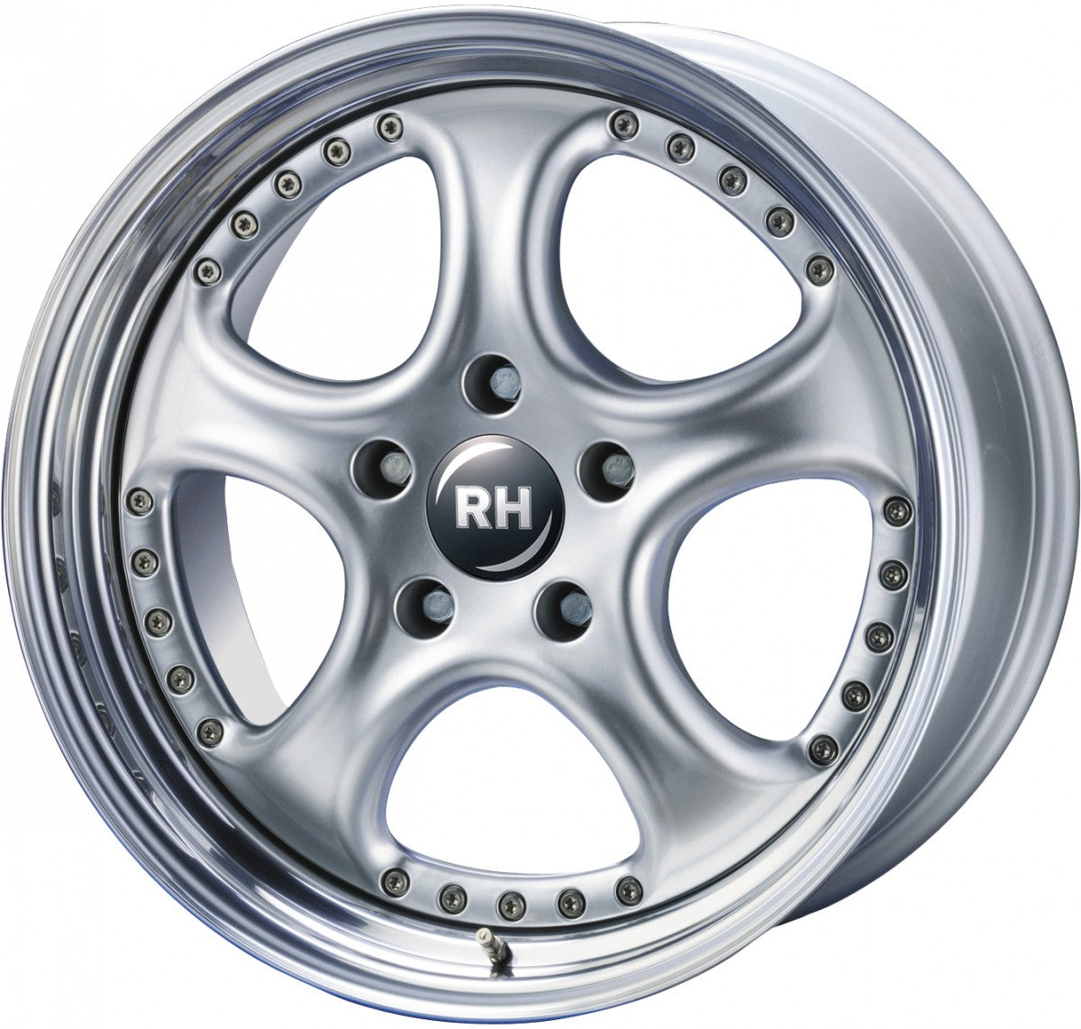 RH Alurad AL Cup silber Horn hochglanz poliert 9.5x18 ET82 - LK5/100 ML64.1
