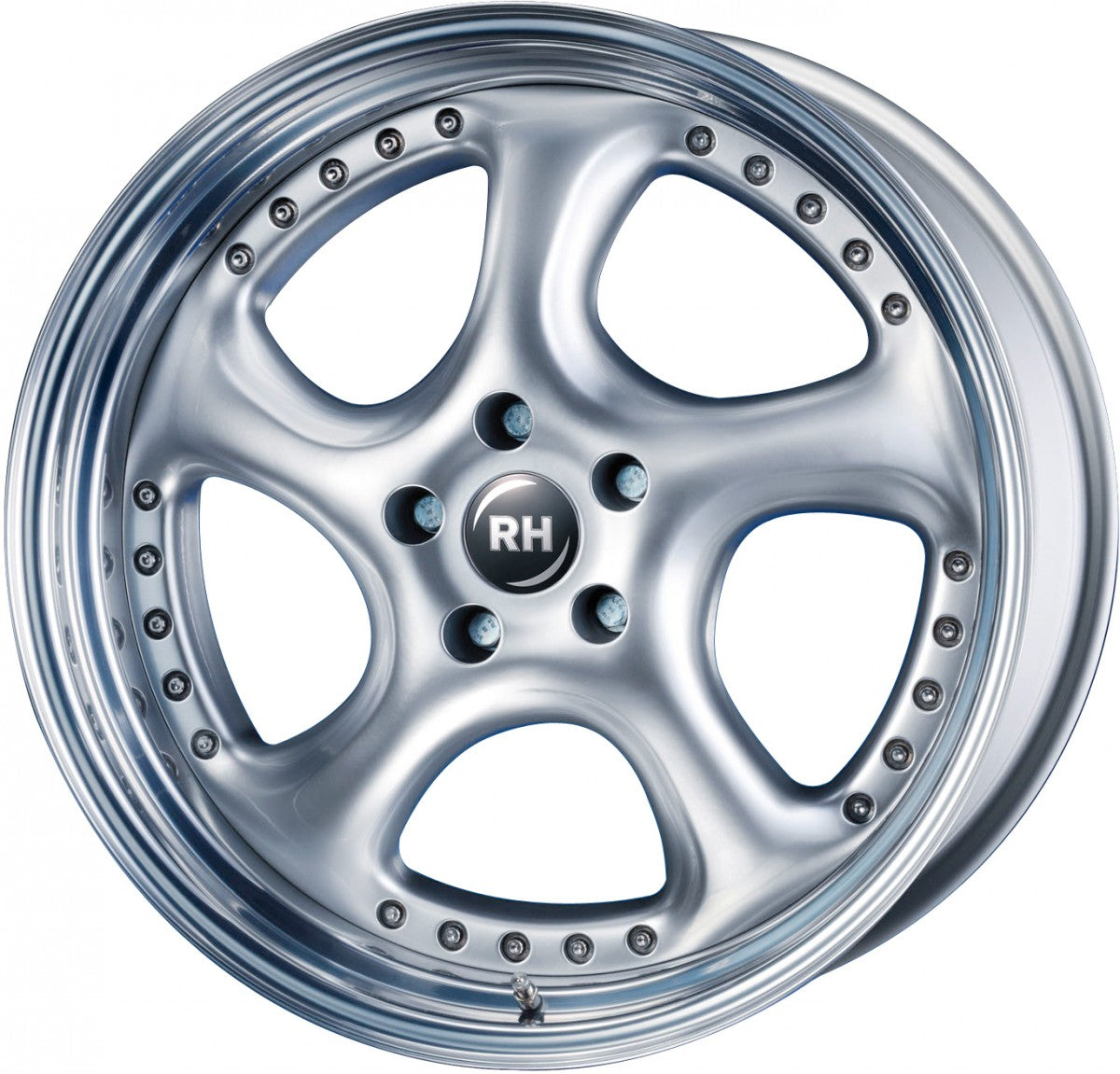 RH Alurad Turbo P silber Horn hochglanz poliert 11x18 ET69 - LK5/112 ML158