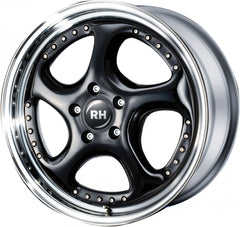 RH Alurad Turbo P schwarz Horn hochglanz poliert Alufelge 8x18 Zoll ET69 LK 5x112 ML158