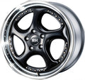 RH Alurad Turbo P schwarz Horn hochglanz poliert Alufelge 8x18 Zoll ET82 LK 5x112 ML158