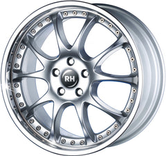 RH Alurad RMK Dynamik silber mit Edelstahlhorn Alufelge 9x18 Zoll ET55 LK 5x112 ML158
