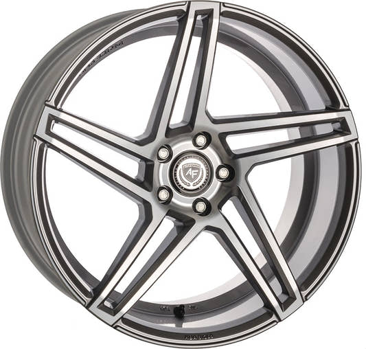 ArtForm AF-601 smoke grey polished Alufelge 9.5x20 Zoll ET45 LK 5x120 ML72.6