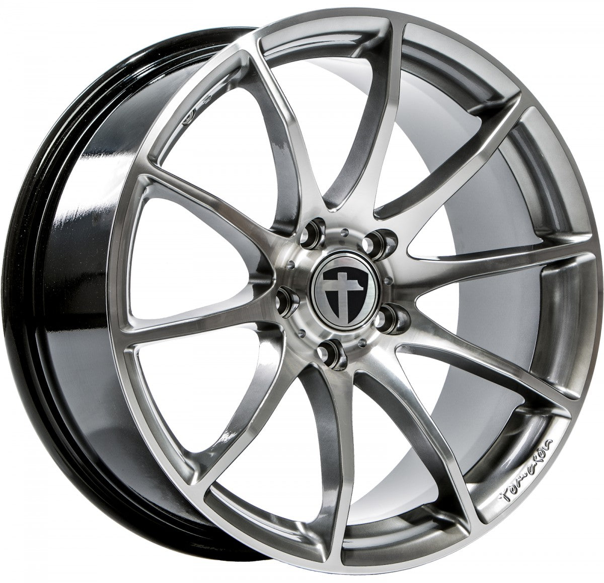 Tomason TN1 hyperblack polished Alufelge 8x17 Zoll ET35 LK 4x108 ML63.4