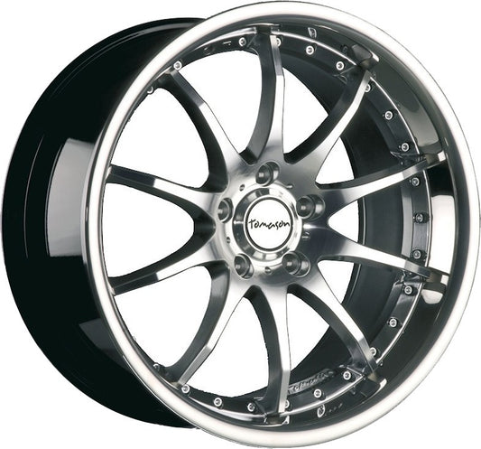Tomason TN8 hyperblack diamond polished with steel lip 8.5x19 ET30 - LK5/112 ML72.6