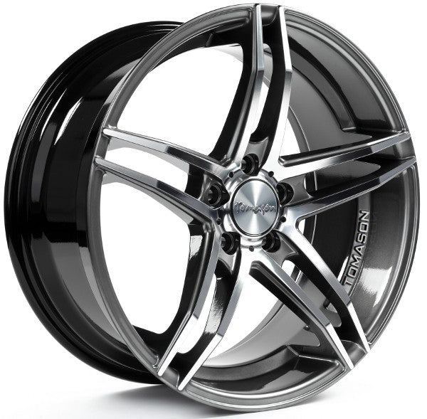 Tomason TN12 dark hyperblack polished Alufelge 8.5x19 Zoll ET40 LK 5x108 ML72.6