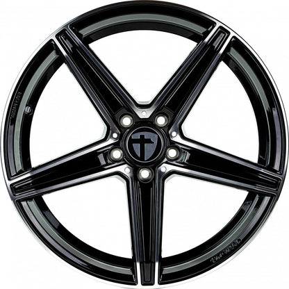 Tomason TN20 black polished 8.5x20 ET30 - LK5/112 ML72.6